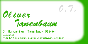 oliver tanenbaum business card